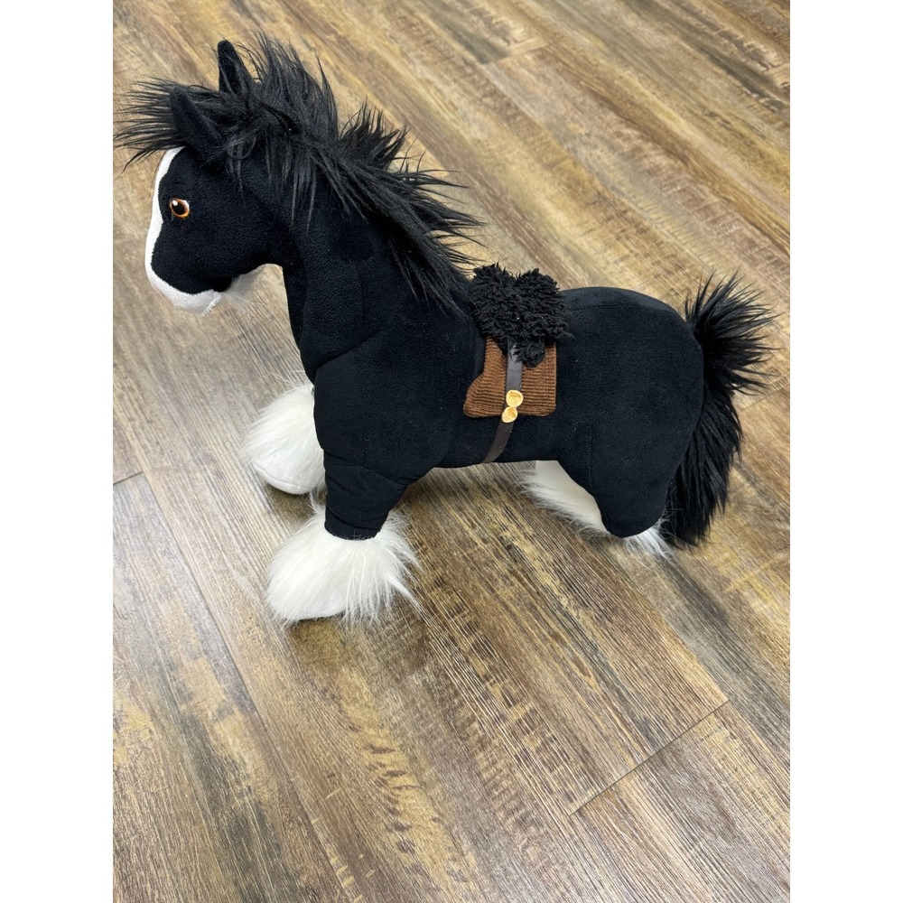 Disney Store Angus Plush Brave Pixar Horse Large Black White Good Shire Horse